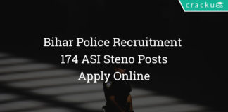 Bihar Police Recruitment 2018 - Apply Online For 174 ASI Steno Posts