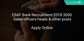 esaf bank recruitment 2018 apply online for 3000 Sales, relationship officers, heads & other posts