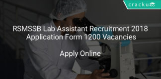 rsmssb lab assistant recruitment 2018 - application form 1200 Vacancies