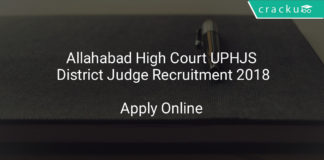 allahabad high court uphjs district judge recruitment 2018