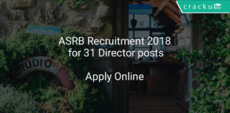ASRB Recruitment 2018 Apply online for 31 Director posts