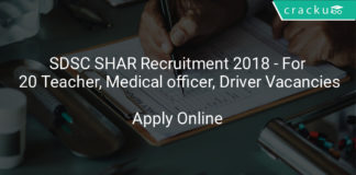 sdsc shar recruitment 2018 - Apply online for 20 Teacher, Medical officer, Driver & Other Vacancies