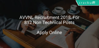 avvnl recruitment 2018, Apply online for 812 Non technical posts (edited)