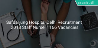 safdarjung hospital delhi recruitment 2018 staff nurse & junior resident 1166 vacancies