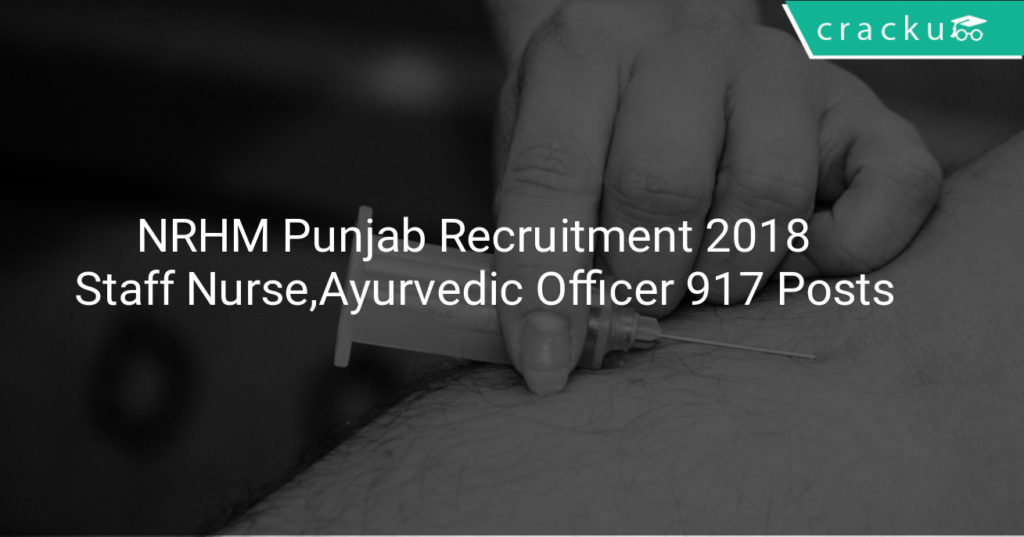 NRHM Punjab Recruitment 2018 Staff Nurse Pharmacist ANM