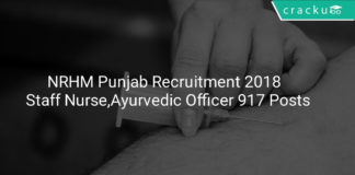 nrhm punjab recruitment 2018 - Staff Nurse, Pharmacist, ANM, Ayurvedic Medical Officer, Laboratory Technician 917 vacancies