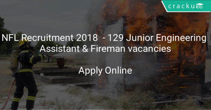 nfl recruitment 2018 Apply online - 129 Junior Engineering Assistant & Fireman vacancies