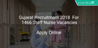 Gujarat Recruitment 2018 Apply Online For 1466 Staff Nurse Vacancies