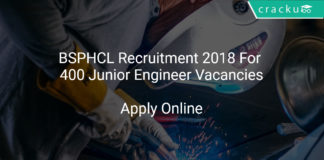 BSPHCL Recruitment 2018 Apply Online For 400 Junior Engineer Vacancies