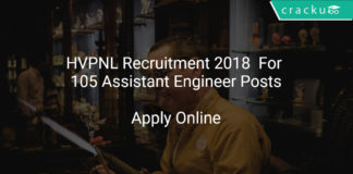 HVPNL Recruitment 2018 Apply Online For 105 Assistant Engineer Posts