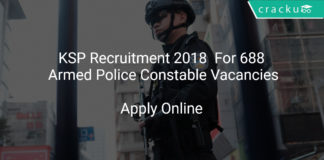 KSP Recruitment 2018 Apply Online For 688 Armed Police Constable Vacancies