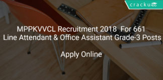 MPPKVVCL Recruitment 2018 Apply Online For 661 Line Attendant & Office Assistant Grade-3 Posts