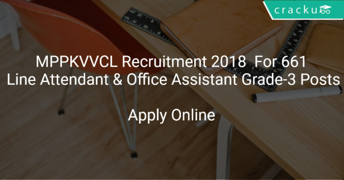 MPPKVVCL Recruitment 2018 Apply Online For 661 Line Attendant & Office Assistant Grade-3 Posts