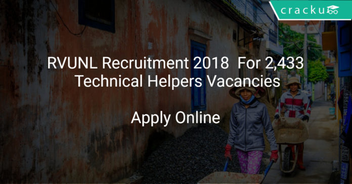 RVUNL Recruitment 2018 Apply Online For Technical Helpers Vacancies
