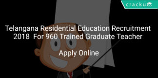 Telangana Residential Educational Institutions Recruitment 2018 Apply Online For 960 Trained Graduate Teacher Vacancies