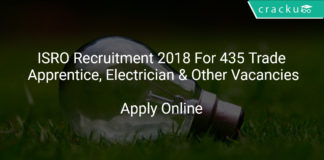 ISRO Recruitment 2018 Apply Online For 435 Trade Apprentice, Electrician & Other Vacancies