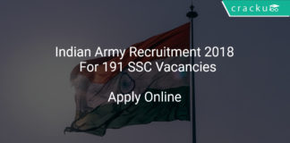 Indian Army Recruitment 2018 Apply Online For 191 SSC Vacancies