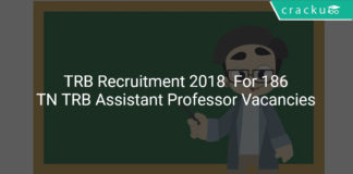 TRB Recruitment 2018 Apply Online For 186 TN TRB Assistant Professor Vacancies