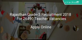 Rajasthan Grade-3 Recruitment 2018 Apply Online For 26490 Teacher Vacancies