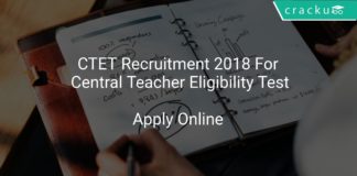 CTET Recruitment 2018 Apply Online For Central Teacher Eligibility Test