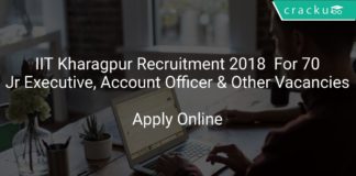 IIT Kharagpur Recruitment 2018 Apply Online For 70 Jr Executive, Jr Account Officer & Other Vacancies