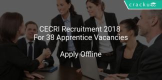 CECRI Recruitment 2018 Apply Offline For 38 Apprentice Vacancies