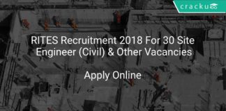 RITES Recruitment 2018 Apply Online For 30 Site Engineer (Civil) & Other Vacancies