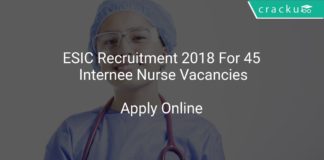 ESIC Recruitment 2018 Apply Offline For 45 Internee Nurse Vacancies