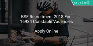 BSF Recruitment 2018 Apply Online For 16984 Constable Vacancies
