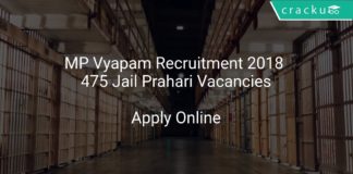 MP Vyapam Recruitment 2018 Apply Online 475 Jail Prahari Vacancies