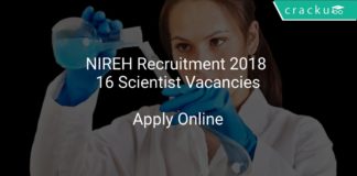 NIREH Recruitment 2018 16 Scientist Vacancies