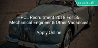 HPCL Recruitment 2018 Apply Online For 56 Mechanical Engineer & Other Vacancies