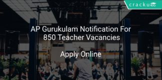 AP Gurukulam Notification Apply Online For 850 Teacher Vacancies