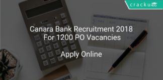 Canara Bank Recruitment 2018 Apply Online For 1200 PO Vacancies