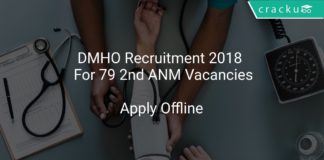 DMHO Recruitment 2018 Apply Offline For 79 2nd ANM Vacancies