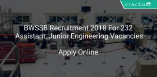 BWSSB Recruitment 2018 Apply Online For 232 Assistant, Junior Engineering Vacancies