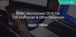 PCMC Recruitment 2018 Apply Offline For 236 Draftsman & Other Vacancies