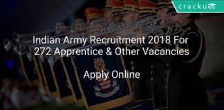 Indian Army Recruitment 2018 Apply Online For 272 Apprentice & Other Vacancies
