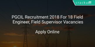 PGCIL Recruitment 2018 Apply Online For 18 Field Engineer, Field Supervisor Vacancies