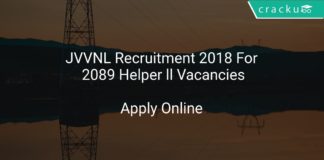 JVVNL Recruitment 2018 Apply Online For 2089 Helper ll Vacancies