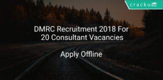 DMRC Recruitment 2018 Apply Offline For 20 Consultant Vacancies