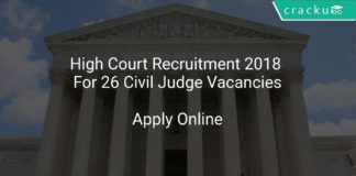 High Court Recruitment 2018 Apply Online For 26 Civil Judge Vacancies