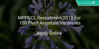 MPPGCL Recruitment 2018 Apply Online For 100 Plant Assistant Vacancies