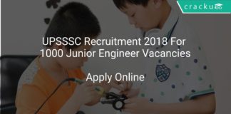 UPSSSC Recruitment 2018 Apply Online For 1000 Junior Engineer Vacancies
