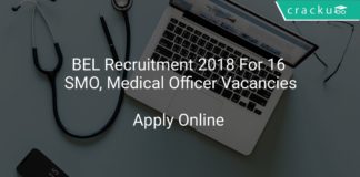 BEL Recruitment 2018 Apply Online For 16 SMO, Medical Officer Vacancies