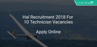 Hal Recruitment 2018 Apply Online For 10 Technician Vacancies