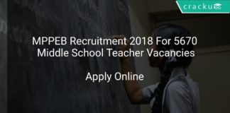 MPPEB Recruitment 2018 Apply Online For 5670 Middle School Teacher Vacancies