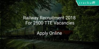 Railway Recruitment 2018 Apply Online For 2500 TTE Vacancies