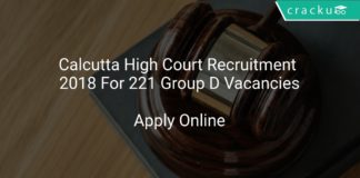 Calcutta High Court Recruitment 2018 Apply Online For 221 Group D Vacancies