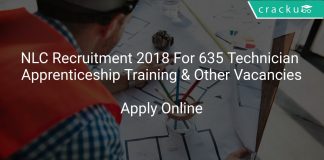 NLC Recruitment 2018 Apply Online For 635 Technician Apprenticeship Training & Other Vacancies
